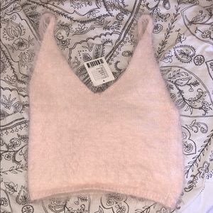 fuzzy peach tank top